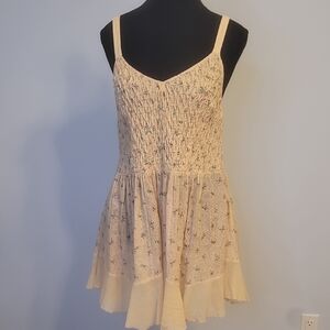 Free People Cream Floral Midi Dress